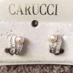 Beautiful gold-plated clip-on earrings